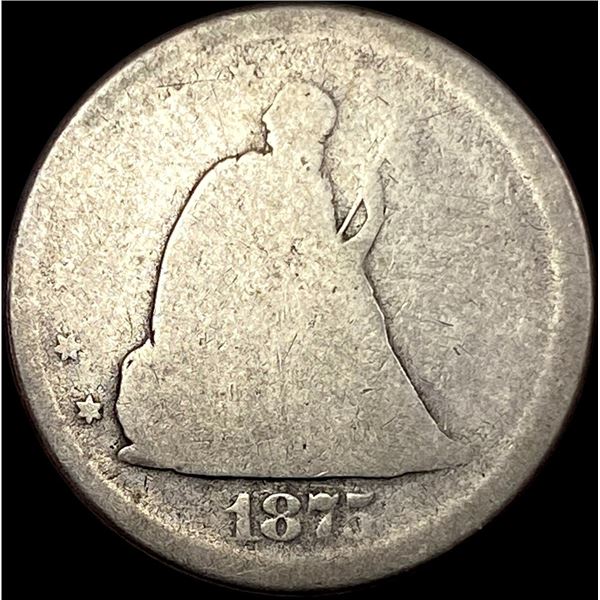 1875-S Seated Liberty Quarter NICELY CIRCULATED