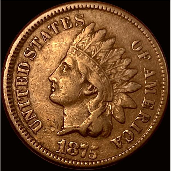 1875 Indian Head Cent LIGHTLY CIRCULATED