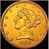 Image 1 : 1908 Liberty Head Gold Half Eagle $5 CLOSELY UNCIRCULATED
