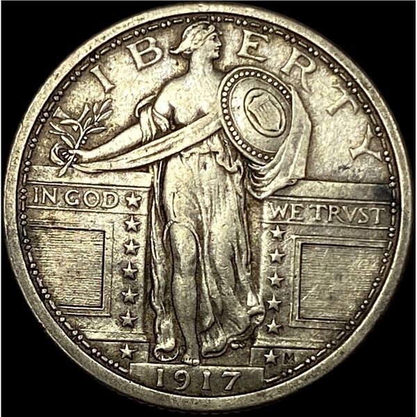 1917 Type 1 Standing Liberty Quarter NEARLY UNCIRCULATED