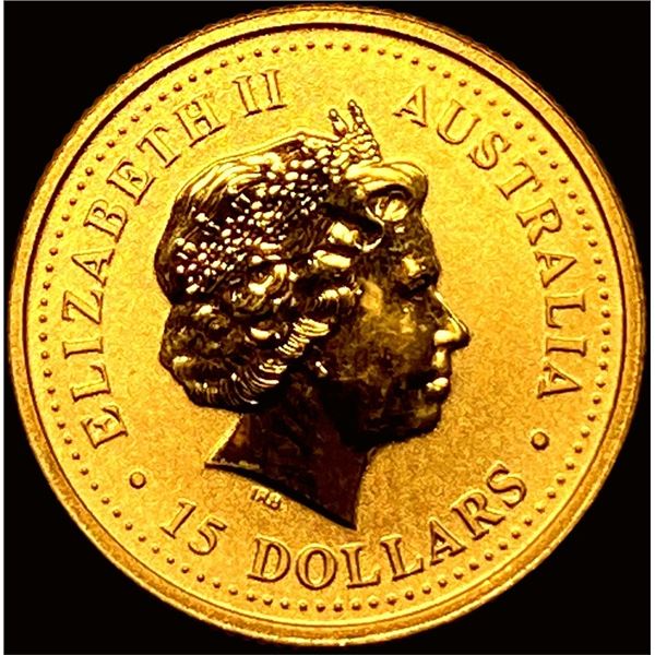 2000 1/10 oz Gold Australian Nugget $15 GEM PROOF