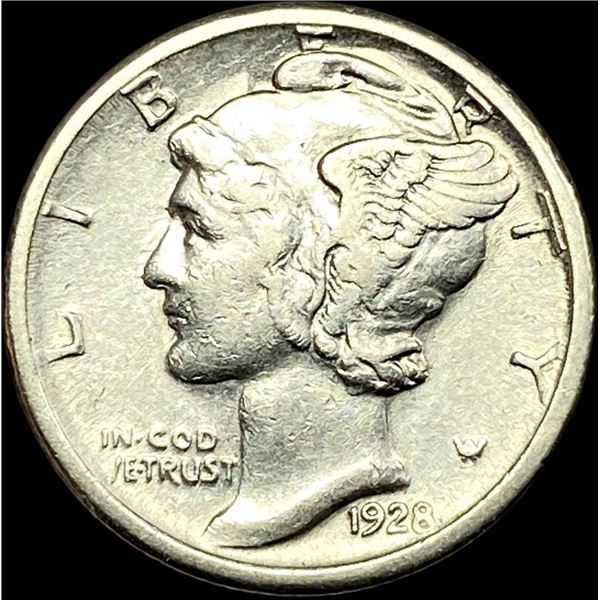 1928-S Silver Mercury Dime NEARLY UNCIRCULATED