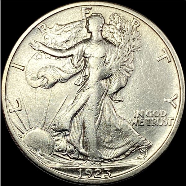 1923-S Silver Half Dollar Walking Liberty NEARLY UNCIRCULATED