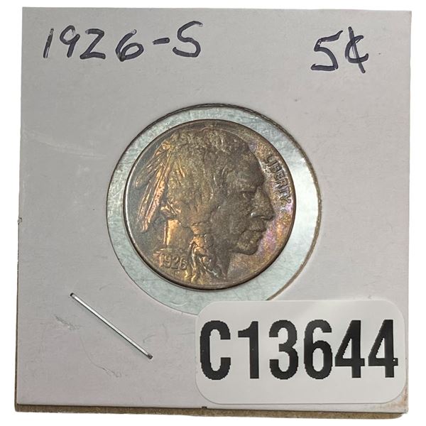 1926-S Buffalo Nickel AU+