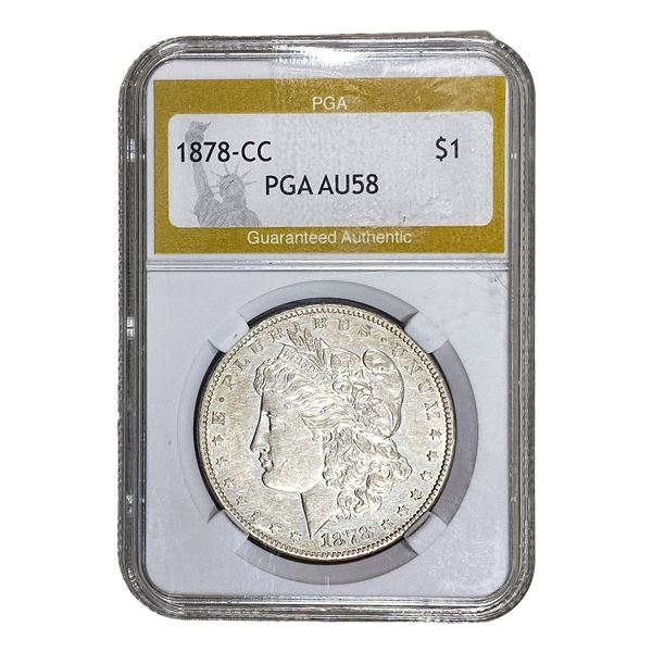 1878-CC Morgan Silver Dollar PGA AU58