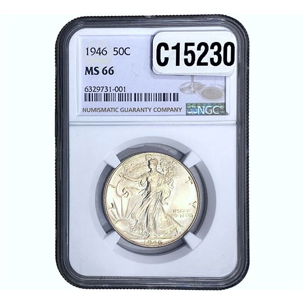 1946 Walking Liberty Half Dollar NGC MS66
