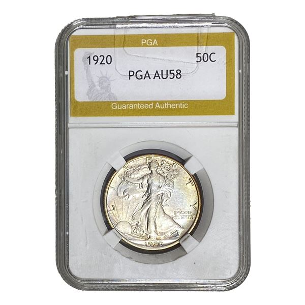 1920 Walking Liberty Half Dollar PGA AU58