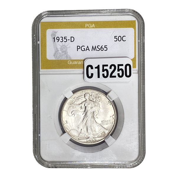 1935-D Walking Liberty Half Dollar PGA MS65