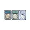1923-1925 GEM BU Silver Peace Dollar[3Coins] ICG/PCGS/NGC MS62-64