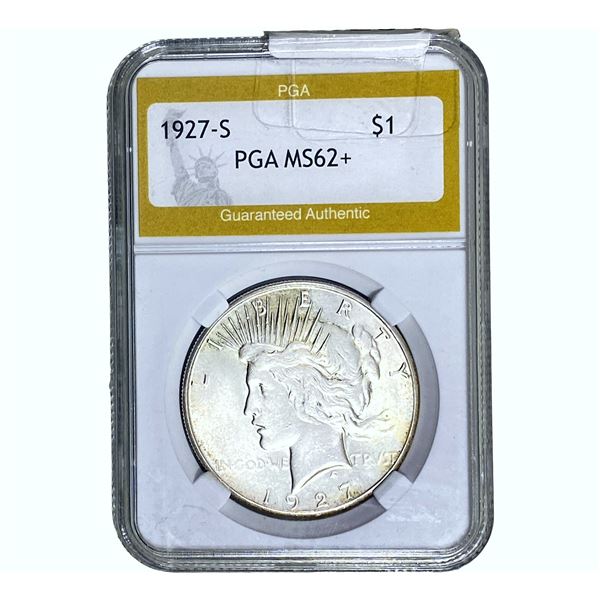 1927-S Silver Peace Dollar PGA MS62+