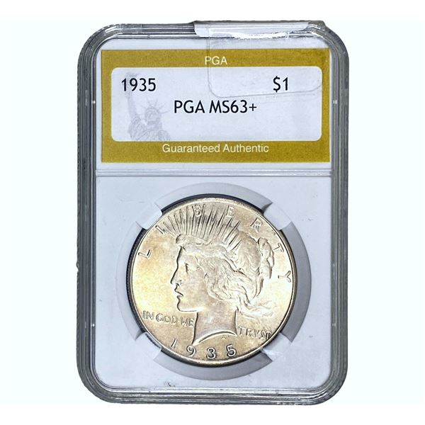 1935 Silver Peace Dollar PGA MS63+