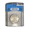 1936 Walking Liberty Half Dollar ANACS MS64