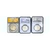 Image 1 : 1939-1946 GEM UNC Walking Lib Half Dollar[3 Coins] ANACS/NGC AU/MS55-65