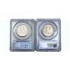 Image 2 : 1946-1947 GEM BU Walking Lib Half Dollar[2Coins] PCGS MS65