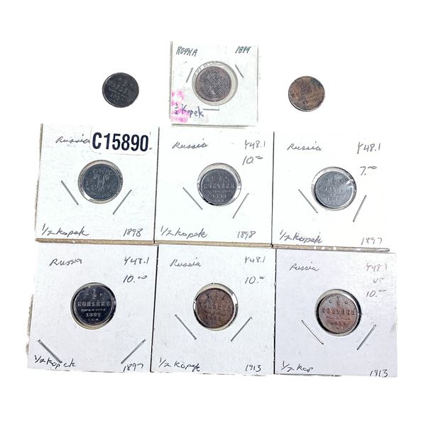 1897-1913 Russian Empire Copper 1/2 Kopek