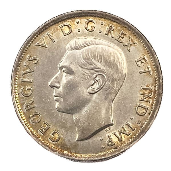 1938 Canada Silver Dollar George VI AU+