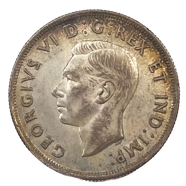 1937 Canada Silver Dollar George VI AU+