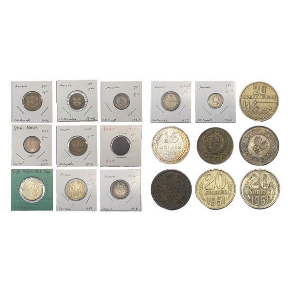 Various Dates Russian Silver Type Coins HIGH GRADE