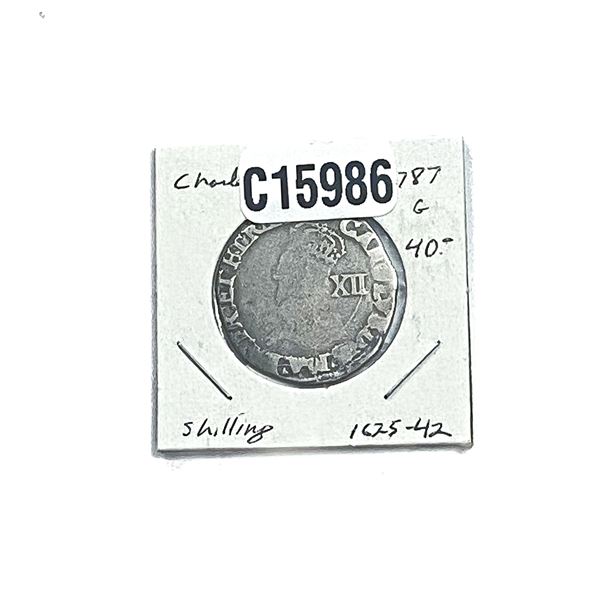 1625-42 Silver Charles I Shilling Fine