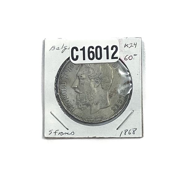 1868 Silver 5 Francs XF
