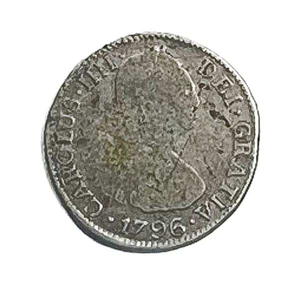 1796 PTS Silver Bolivia 2 Reales VF
