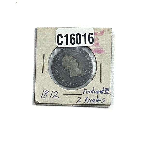 1812 Silver Mexico 2 Reales Fine
