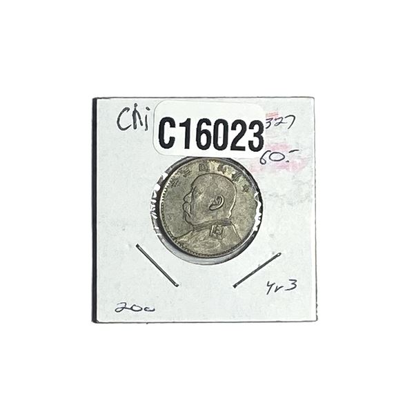 China Yr. 3 Silver 20 Cents XF