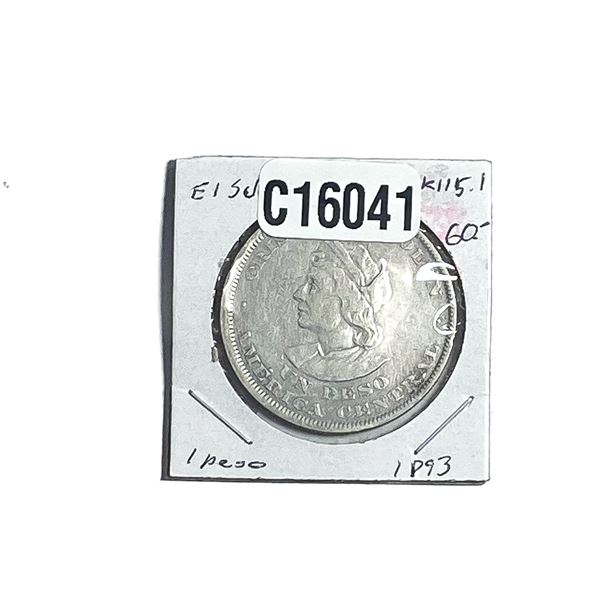 1893 Silver Peso El Salvador XF