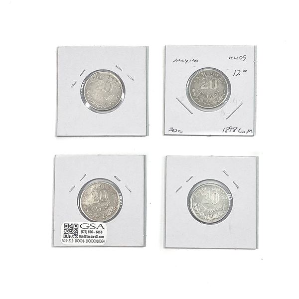 Various Dates Silver Mexico 20 Centavos HIGH GRADE