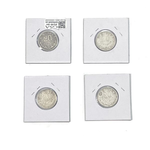 Various Dates Silver Mexico 20 Centavos HIGH GRADE