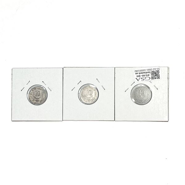 Various Dates Silver Mexico 10 centavos HIGH GRADE