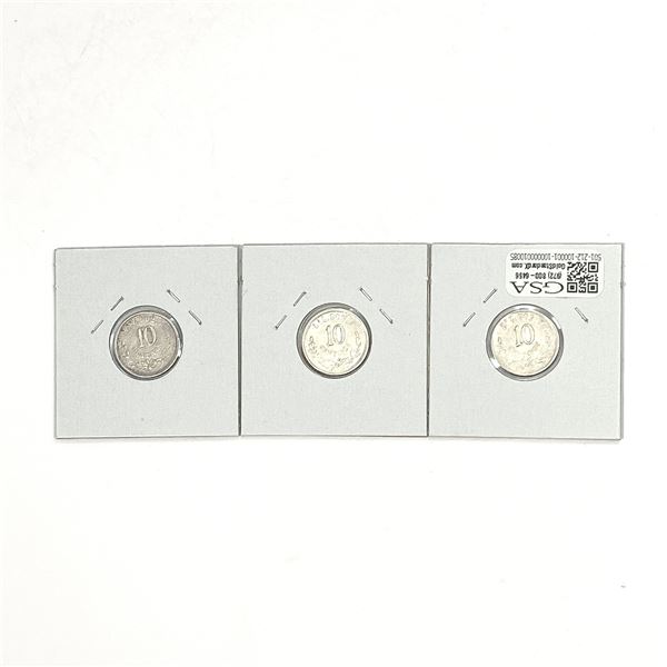 Various Dates Silver Mexico 10 centavos