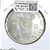 Image 2 : 1847 Silver Netherlands 2 1/2 Gulden XF