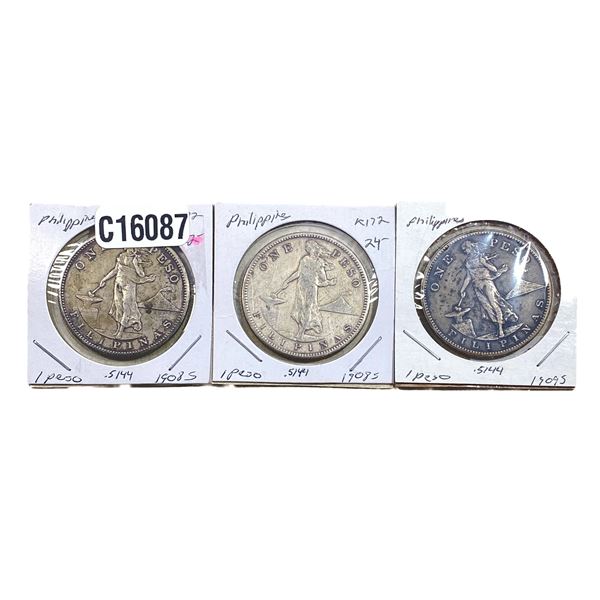 Various Dates Silver USA Philippines 1 Peso VF