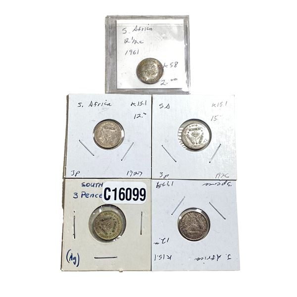 Various Dates Silver South Africa 3 Pence HIGH GRADE