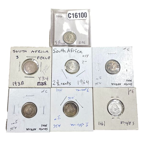 Various Dates Silver South Africa 3 Pence HIGH GRADE