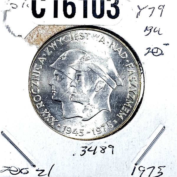 1975 Silver Poland 200 Zloyts MS