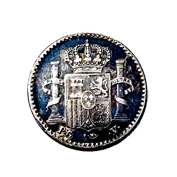 1896 Silver Puerto Rico 5C AU+