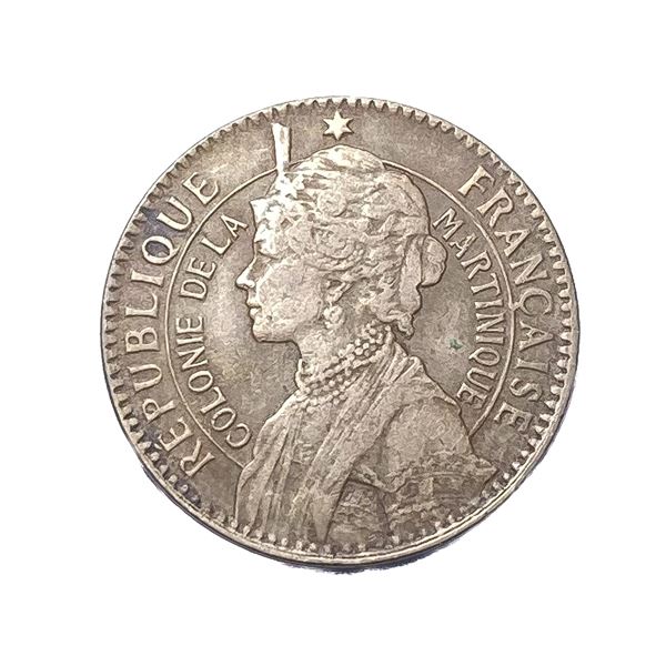 1922 Martinique 1 Franc AU