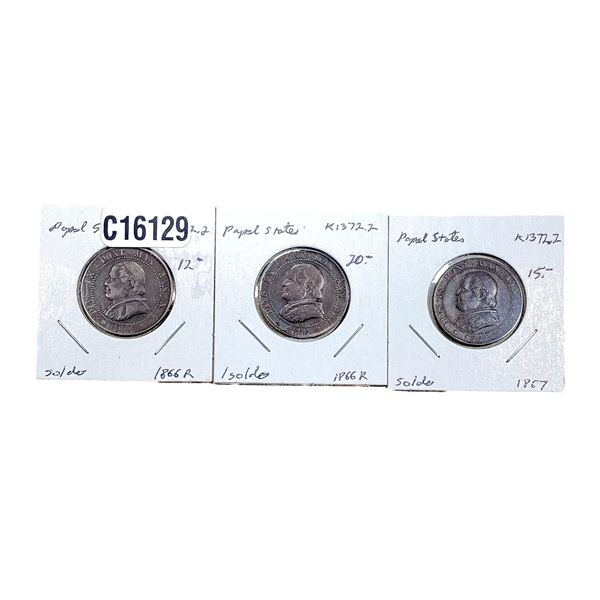 Various Dates Papal States 1 Soldo Fine