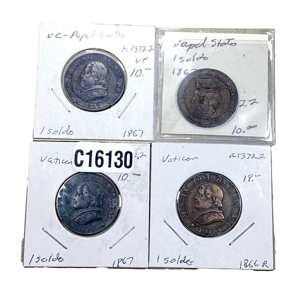 Various Dates Papal States 1 Soldo XF