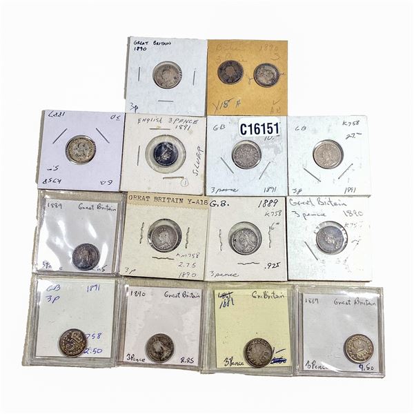 Various Dates Silver GB 3 Pence Jubilee Victoria HIGH GRADE