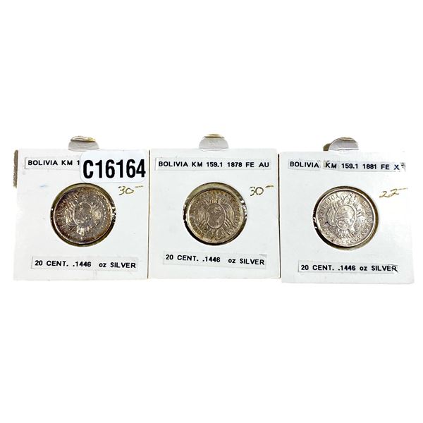 Various Dates Various Silver Coins XF