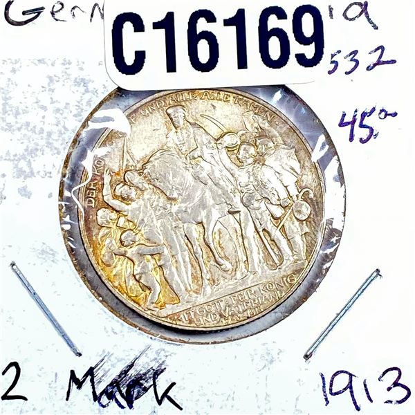 1913 Silver Germany 2 Mark MS