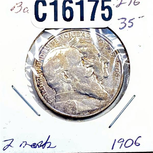 1906 Silver Baden 2 Mark AU