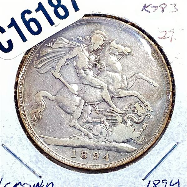 1894 Silver 1 Crown VF