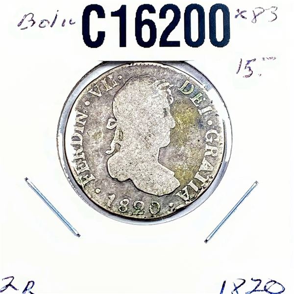 1820 Silver Bolivia 2R VF