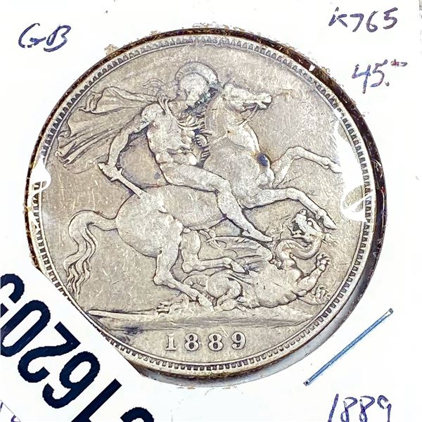 1889 Silver GB 1 Crown VF