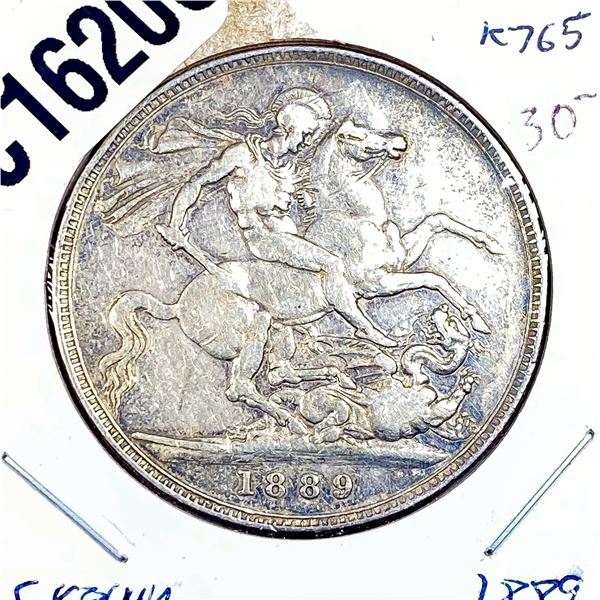 1889 Silver GB 1 Crown VF