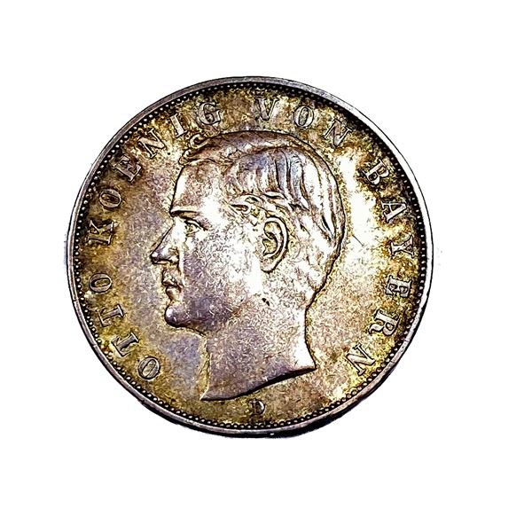 1909 Silver Germany 3 Mark AU